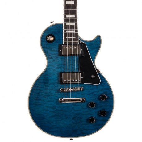 Epiphone Les Paul Custom Figured Elektro Gitar (Viper Blue)<br>Fotoğraf: 2/3