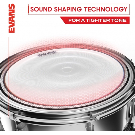 Evans ETP-EC2SCLR-R Clear Rock Tom Deri Seti (10″, 12″, 16″)<br>Fotoğraf: 3/6