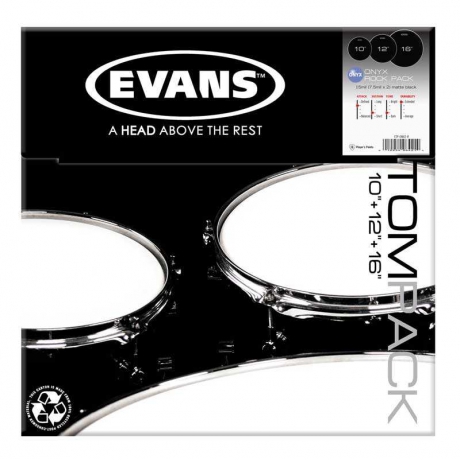 Evans ETP-ONX2-R Tom Derisi Seti (10,12,16")<br>Fotoğraf: 3/3