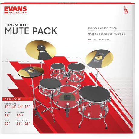 Evans Sosetrock Soundoff Set (10,12,14,16 Plus Bass ve Zil Sosetrock)<br>Fotoğraf: 1/1