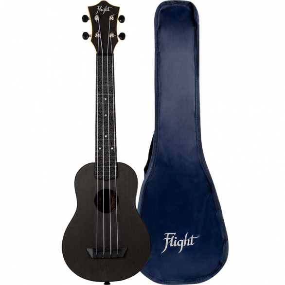 Flight TUSL35 Travel Concert Scale Soprano Ukulele (Siyah), Fotoğraf: 1/2