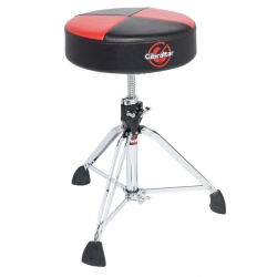 Gibraltar Round Quarter Panel Two Tone Drum Throne, Red/Black 9608RQPRB