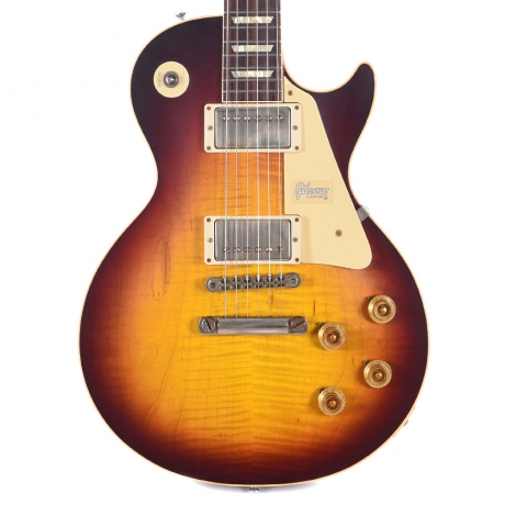 Gibson Custom 1958 Les Paul Standard Reissue VOS Elektro Gitar (Bourbon Burst)<br>Fotoğraf: 2/3