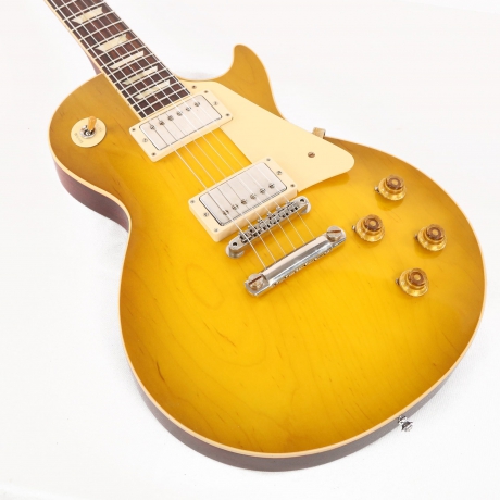 Gibson Custom 1958 Les Paul Standard Reissue VOS Elektro Gitar (Lemon Burst)<br>Fotoğraf: 3/5