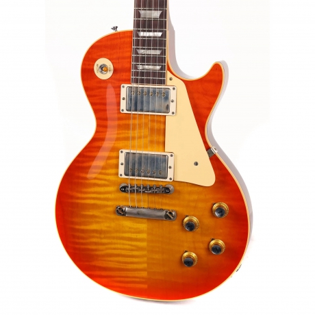 Gibson Custom 1960 Les Paul Standard Reissue VOS Elektro Gitar (Tangerine Burst)<br>Fotoğraf: 2/4
