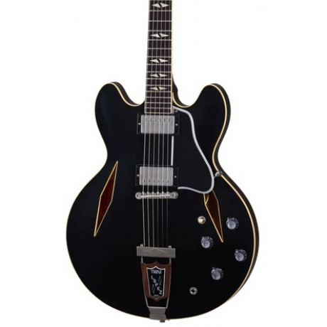 Gibson Custom 1964 Trini Lopez Standard Reissue Semi-hollow Elektro Gitar (Murphy Lab Ultra Light Aged Ebony)<br>Fotoğraf: 2/3