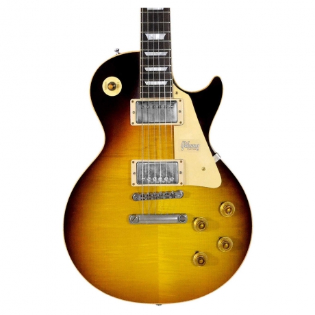 Gibson Custom 58 Les Paul Standard Elektro Gitar (Dark Bourbon Fade - VOS)<br>Fotoğraf: 3/5