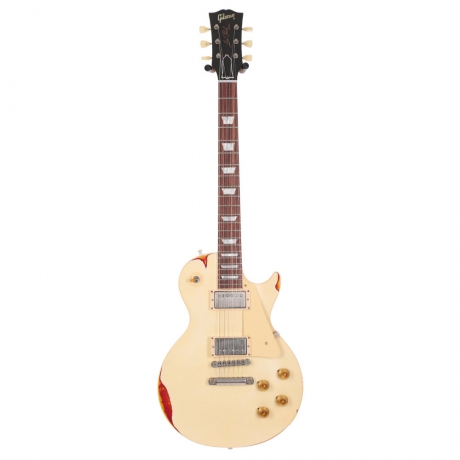 Gibson Custom Shop 2017 Les Paul Elektro Gitar (Classic White over Cherry Sunburst)<br>Fotoğraf: 1/8