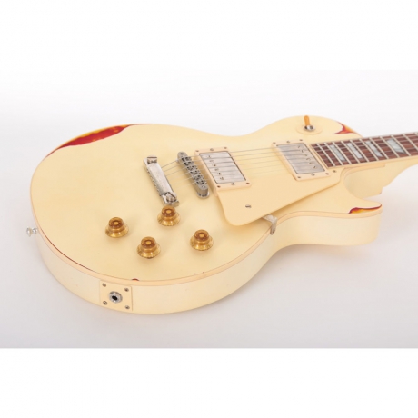 Gibson Custom Shop 2017 Les Paul Elektro Gitar (Classic White over Cherry Sunburst)<br>Fotoğraf: 4/8