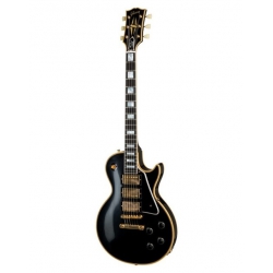 Gibson Custom 1957 Les Paul Custom Reissue Vos 3 Humbucker Elektro Gitar (Ebony)