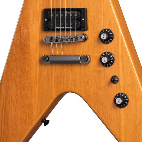 Gibson Dave Mustaine Flying V EXP Elektro Gitar (Antique Natural)<br>Fotoğraf: 3/7
