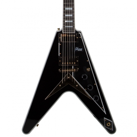 Gibson Flying V Custom Elektro Gitar (Ebony)<br>Fotoğraf: 2/4
