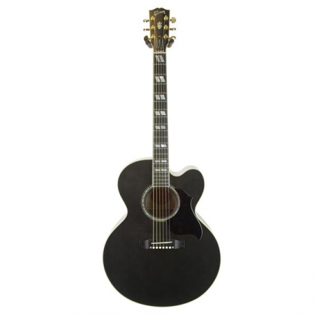 Gibson J-185 EC Hi Performance Elektro Akustik Gitar (Trans Black)<br>Fotoğraf: 1/1