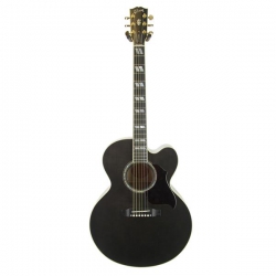 Gibson J-185 EC Hi Performance Elektro Akustik Gitar (Trans Black)