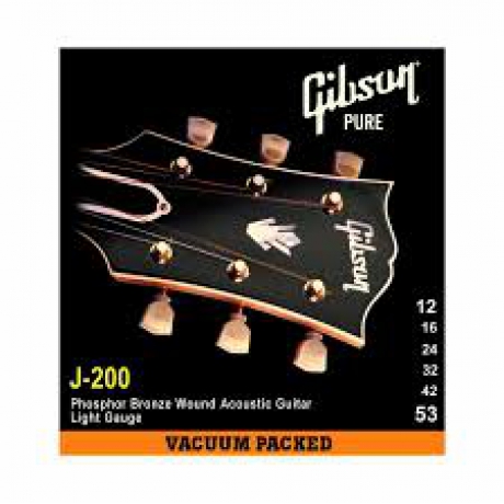 Gibson J200 Phos Bronze Akustik Gitar Teli (12-53)<br>Fotoğraf: 1/1