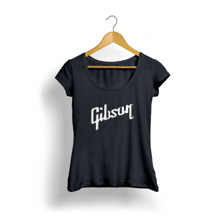 Gibson Logo Kadın T-Shirt (Siyah)<br>Fotoğraf: 1/1