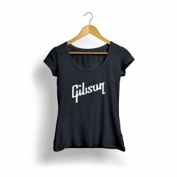 Gibson Logo Kadın T-Shirt (Siyah)