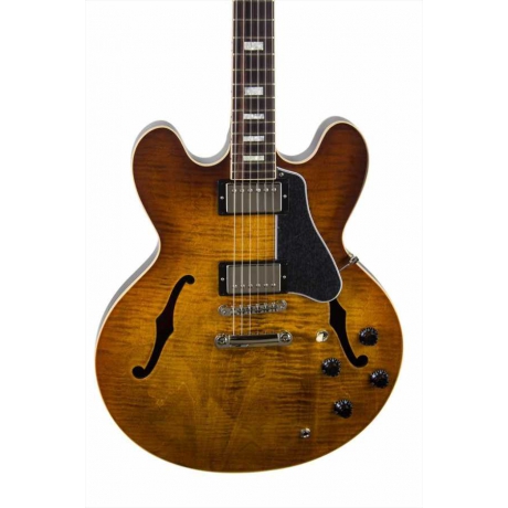 Gibson Memphis ES-335 Figured Elektro Gitar (Faded Lightburst)<br>Fotoğraf: 2/5