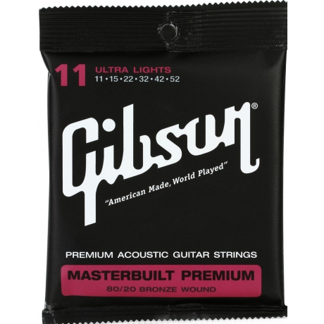 Gibson SAG-BRS11 Masterbuilt Premium Akusik Gitar Teli (11-52)<br>Fotoğraf: 1/2