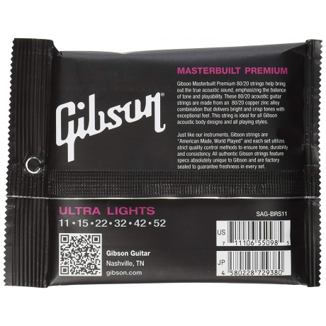 Gibson SAG-BRS11 Masterbuilt Premium Akusik Gitar Teli (11-52)<br>Fotoğraf: 2/2