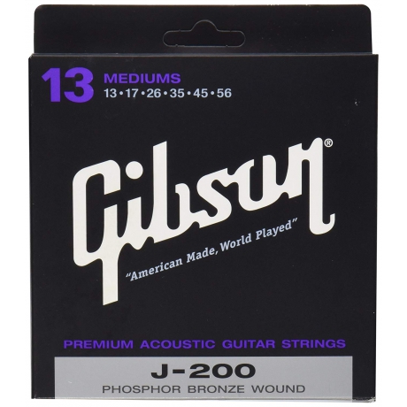 Gibson SAG-J200 Phospor Bronze Akustik Gitar Teli (13-56)<br>Fotoğraf: 1/2
