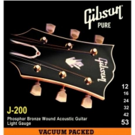 Gibson SAG-J200L Phosphor Bronze Akustik Gitar Teli (12-53)<br>Fotoğraf: 1/1