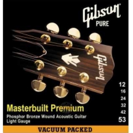 Gibson SAG-MB12 Masterbuilt Premium Phosphor Bronz Akustik Gitar Teli (12-53)<br>Fotoğraf: 1/1