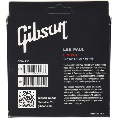 Gibson SEG-LP10 Les Paul Elektro Gitar Teli (10-46)<br>Fotoğraf: 2/2