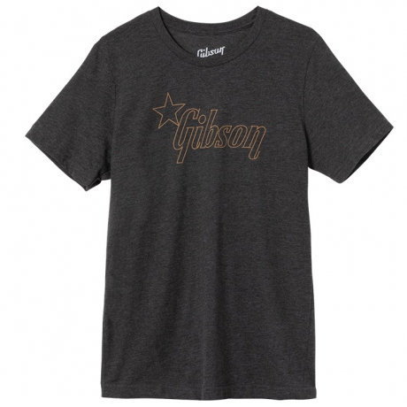 Gibson Star Logo Tee Charcoal T-Shirt (Medium)<br>Fotoğraf: 1/1