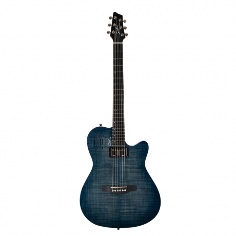 Godin A6 Ultra Elektro Akustik Gitar (Denim Blue Flame)<br>Fotoğraf: 1/2