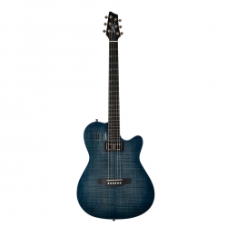 Godin A6 Ultra Elektro Akustik Gitar (Denim Blue Flame)