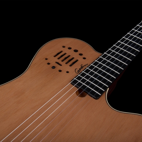 Godin Multiac Grand Concert Duet Ambiance Elektro Klasik Gitar (Natural)<br>Fotoğraf: 6/7