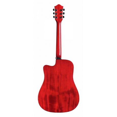 Guild D-120CE CHR Elektro Akustik Gitar (Cherry Red)<br>Fotoğraf: 2/6