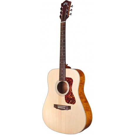 Guild D-240e Ltd Flamed Mahogany Elektro Akustik Gitar (Natural)<br>Fotoğraf: 2/6