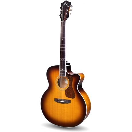 Guild F-250CE Deluxe Elektro Akustik Gitar (Antique Burst)<br>Fotoğraf: 3/5