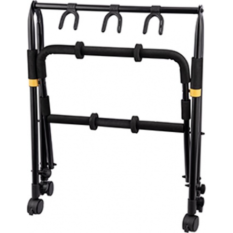 Hercules GS523B PLUS 3-Enstürman Tekerlekli Gitar Rack<br>Fotoğraf: 3/6