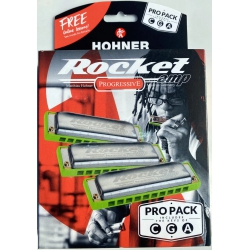 Hohner M2015XP Rocket Amp Propack 3'lü Mızıka Seti (Do Majör - Sol Majör - La...