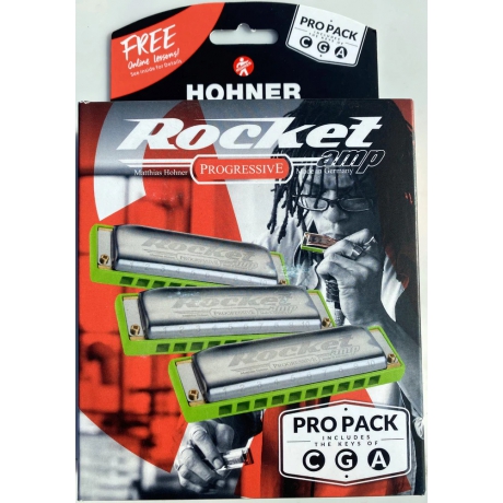 Hohner M2015XP Rocket Amp Propack 3'lü Mızıka Seti (Do Majör - Sol Majör - La Majör)<br>Fotoğraf: 1/5