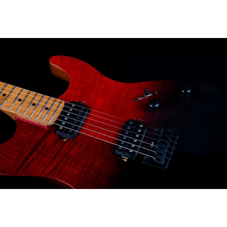 Jet JS-1000 Vulcano HH Elektro Gitar (Flamed Transparent Red)<br>Fotoğraf: 5/7