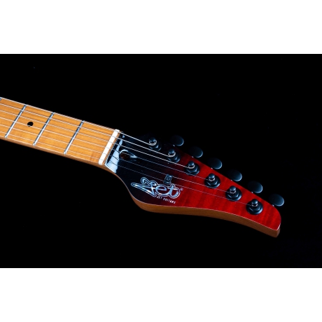 Jet JS-1000 Vulcano HH Elektro Gitar (Flamed Transparent Red)<br>Fotoğraf: 7/7