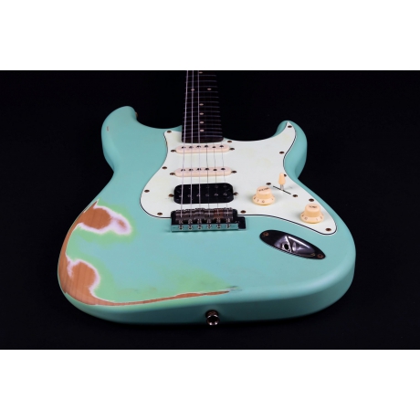 Jet JS-400 SFG RLC HSS Elektro Gitar (Distressed Sea Foam Green)<br>Fotoğraf: 5/7