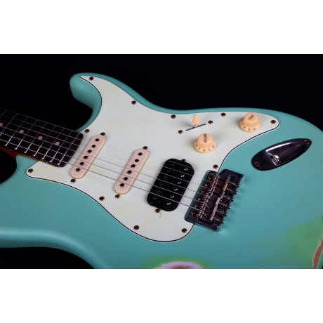 Jet JS-400 SFG RLC HSS Elektro Gitar (Distressed Sea Foam Green)<br>Fotoğraf: 6/7