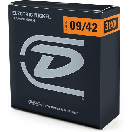 Jim Dunlop 3PDEN0942 Nickel-Plated Steel Light 3'lü Paket Elektro Gitar Teli (9-42)<br>Fotoğraf: 1/3