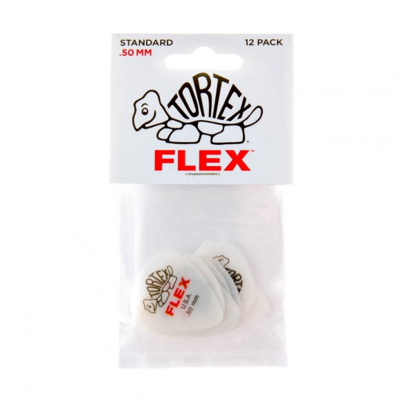 Jim Dunlop 428P050 Tortex Flex Std Nat 12'li Paket Pena (0.50 mm), Fotoğraf: 1/2