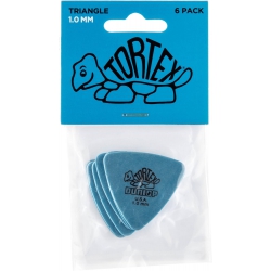 Jim Dunlop 431P1.0 Tortex Triangle Blue 6'lı Paket Pena (1.00 mm)