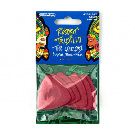 Jim Dunlop 476P1.5RT Robert Trujillo Warlord Custom 6'lı Paket Bass Penası (1.5 mm Red)<br>Fotoğraf: 1/2