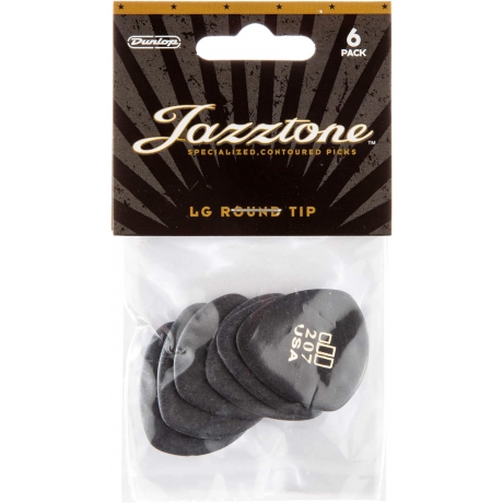 Jim Dunlop 477P207 JD Jazztones Round Tip 6'lı Paket Pena<br>Fotoğraf: 2/2