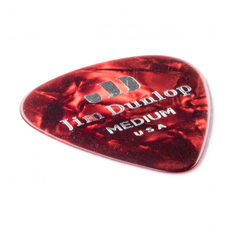 Jim Dunlop 483R09MD Celluloid Red Pearloid Pena (Medium)<br>Fotoğraf: 2/2