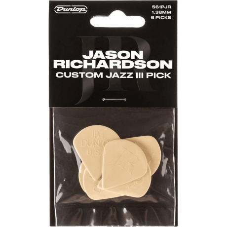Jim Dunlop 561PJR Jason Richardson Custom Jazz III 6'lı Paket Pena<br>Fotoğraf: 2/2
