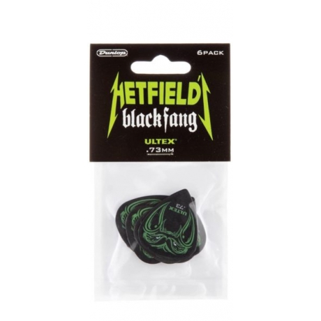 Jim Dunlop Black Fang James Hetfield 6'lı Paket Pena (0.73mm)<br>Fotoğraf: 1/2
